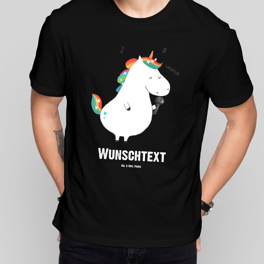 Personalisiertes T-Shirt Einhorn Sänger T-Shirt Personalisiert, T-Shirt mit Namen, T-Shirt mit Aufruck, Männer, Frauen, Einhorn, Einhörner, Einhorn Deko, Pegasus, Unicorn, Glitzer, Konfetti, Party, Geburtstag, Feier, Fest, Disco, Sängerin, Sänger, Freundin