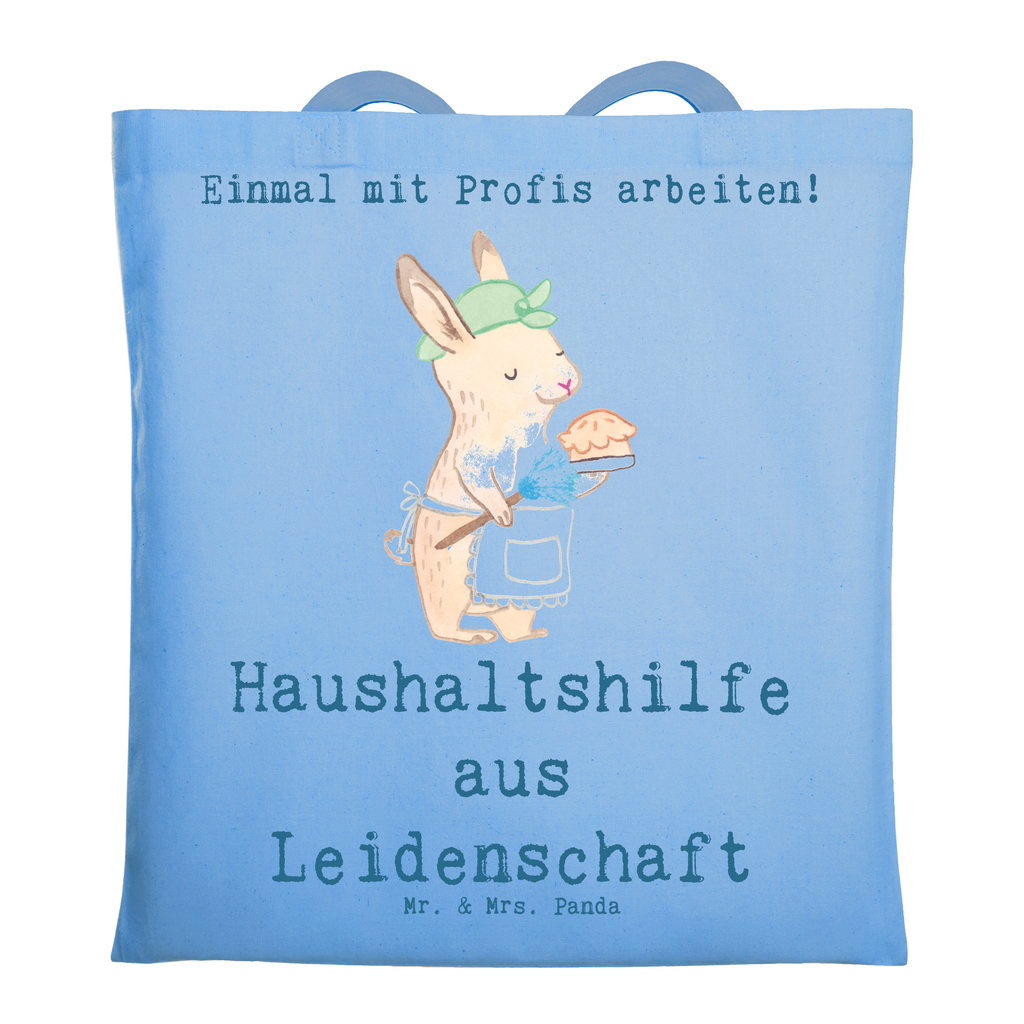 Tragetasche Haushaltshilfe aus Leidenschaft Beuteltasche, Beutel, Einkaufstasche, Jutebeutel, Stoffbeutel, Tasche, Shopper, Umhängetasche, Strandtasche, Schultertasche, Stofftasche, Tragetasche, Badetasche, Jutetasche, Einkaufstüte, Laptoptasche, Beruf, Ausbildung, Jubiläum, Abschied, Rente, Kollege, Kollegin, Geschenk, Schenken, Arbeitskollege, Mitarbeiter, Firma, Danke, Dankeschön, Haushaltshilfe, Putzfrau, Reinigungskraft