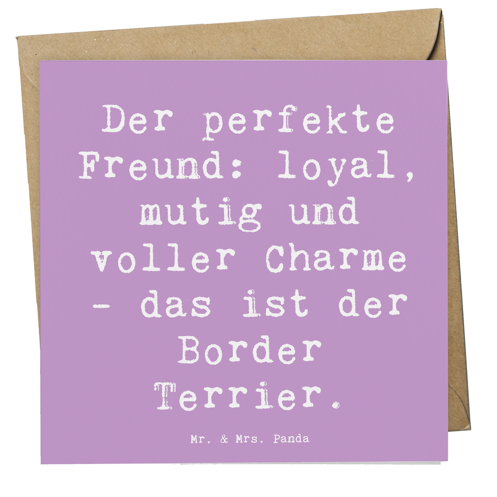 Deluxe Karte Spruch Border Terrier Freund Karte, Grußkarte, Klappkarte, Einladungskarte, Glückwunschkarte, Hochzeitskarte, Geburtstagskarte, Hochwertige Grußkarte, Hochwertige Klappkarte, Hund, Hunderasse, Rassehund, Hundebesitzer, Geschenk, Tierfreund, Schenken, Welpe