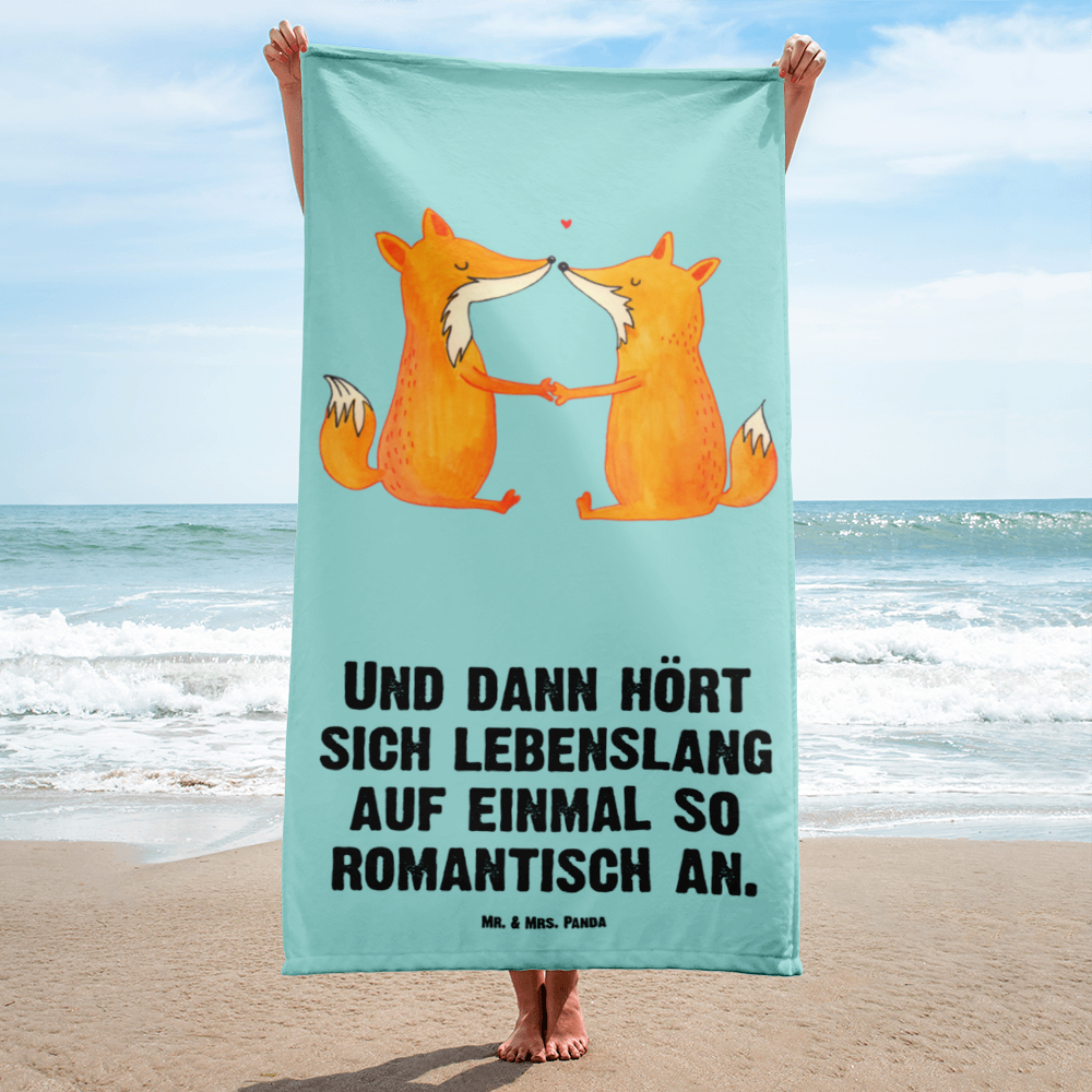 XL Badehandtuch Füchse Liebe Handtuch, Badetuch, Duschtuch, Strandtuch, Saunatuch, Fuchs, Füchse, Fox, Liebe, Liebespaar, Paar, Partner, Freundin, Freund, Ehe, Verlobte, Ehemann, Ehefrau, Liebesbeweis