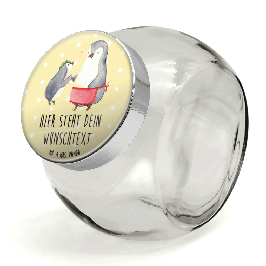 Personalisiertes Bonbonglas Pinguin mit Kind Vorratsdose, Vorratsbehälter, Süßigkeitenglas, Süßigkeitendose, Kaffeedose, Müslidose, Teedose, Keksbehälter, Keksedose, Glasdose, Glasbälter, Vorratsglas, Küchenbehälter, Aufbewahrungsdose, Aufbewahungsglas, Gewürzdose, Küchenorganizer, Snackdose, Familie, Vatertag, Muttertag, Bruder, Schwester, Mama, Papa, Oma, Opa, Geschenk, Mami, Mutti, Mutter, Geburststag