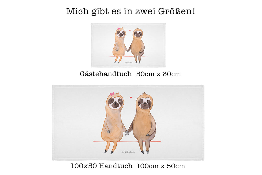 Handtuch Faultier Pärchen Handtuch, Badehandtuch, Badezimmer, Handtücher, groß, Kinder, Baby, Faultier, Faultier Geschenk, Faultier Deko, Faultiere, faul, Lieblingstier, Liebe, Liebespaar, Faultierliebe, Faultierpärchen, verliebt, verlobt, gemeinsam, relaxen, Pärchen, Beziehung, Langsamkeit