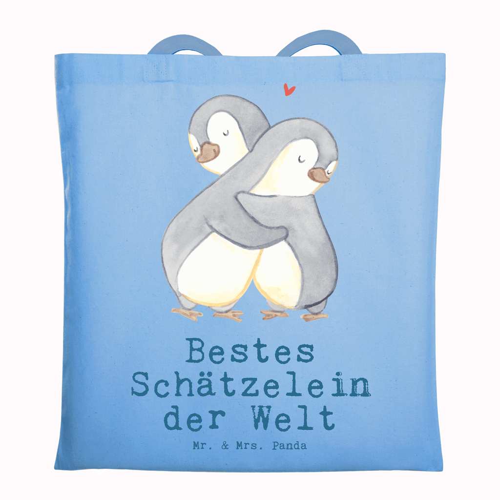 Tragetasche Pinguin Bestes Schätzelein der Welt Beuteltasche, Beutel, Einkaufstasche, Jutebeutel, Stoffbeutel, Tasche, Shopper, Umhängetasche, Strandtasche, Schultertasche, Stofftasche, Tragetasche, Badetasche, Jutetasche, Einkaufstüte, Laptoptasche, für, Dankeschön, Geschenk, Schenken, Geburtstag, Geburtstagsgeschenk, Geschenkidee, Danke, Bedanken, Mitbringsel, Freude machen, Geschenktipp, Schätzelein, Schätzchen, Schatz, Schatzi, Ehemann, Ehefrau, Freundin, Freund, Frau, Mann, Kosename, Hochzeitstag