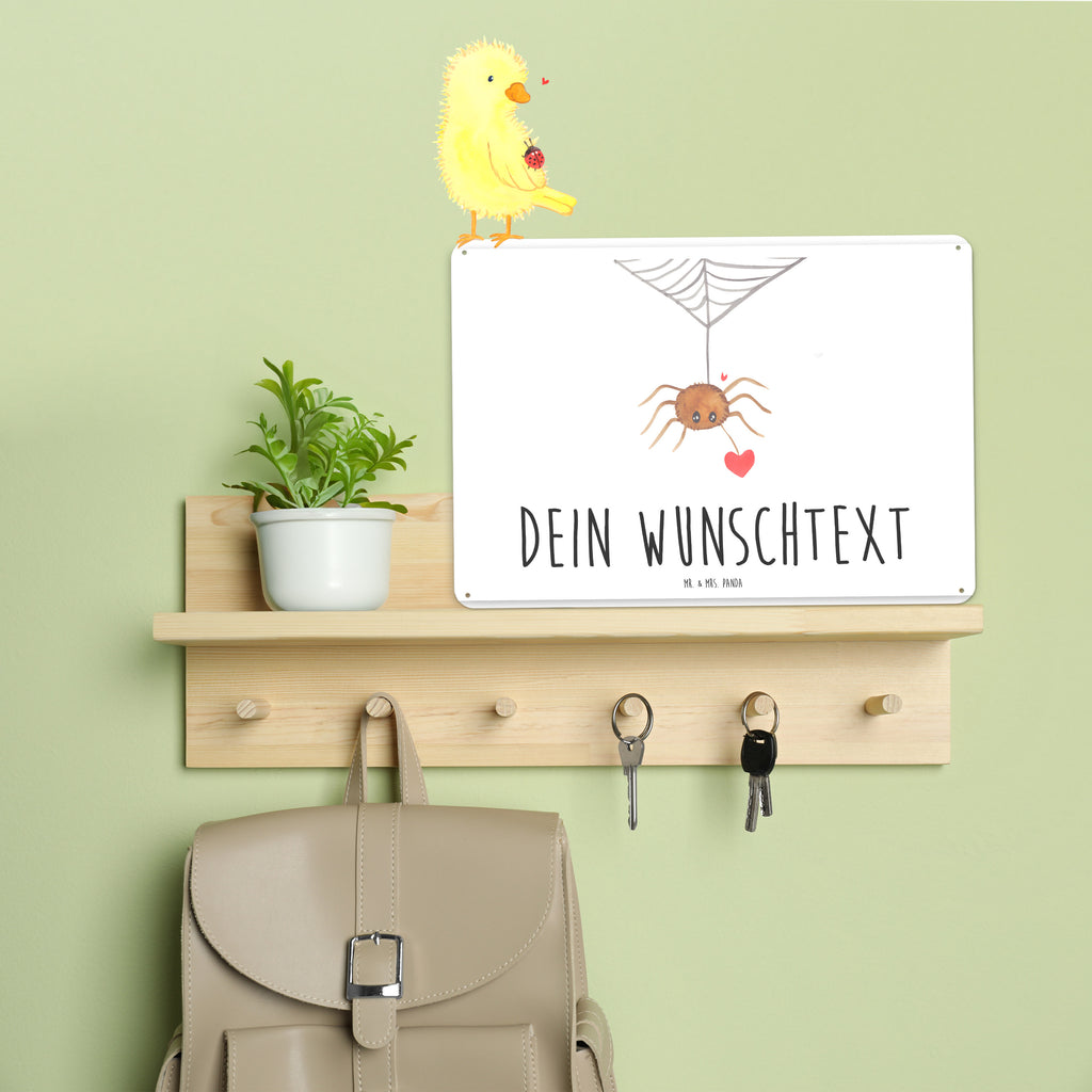 Personalisiertes Blechschild Spinne Agathe Liebe Blechschild, Metallschild, Geschenk Schild, Schild, Magnet-Metall-Schild, Deko Schild, Wandschild, Wand-Dekoration, Türschild, Spinne Agathe, Spinne, Agathe, Videos, Merchandise, Liebe, Verliebt, Liebesbeweis, Liebesgeschenk