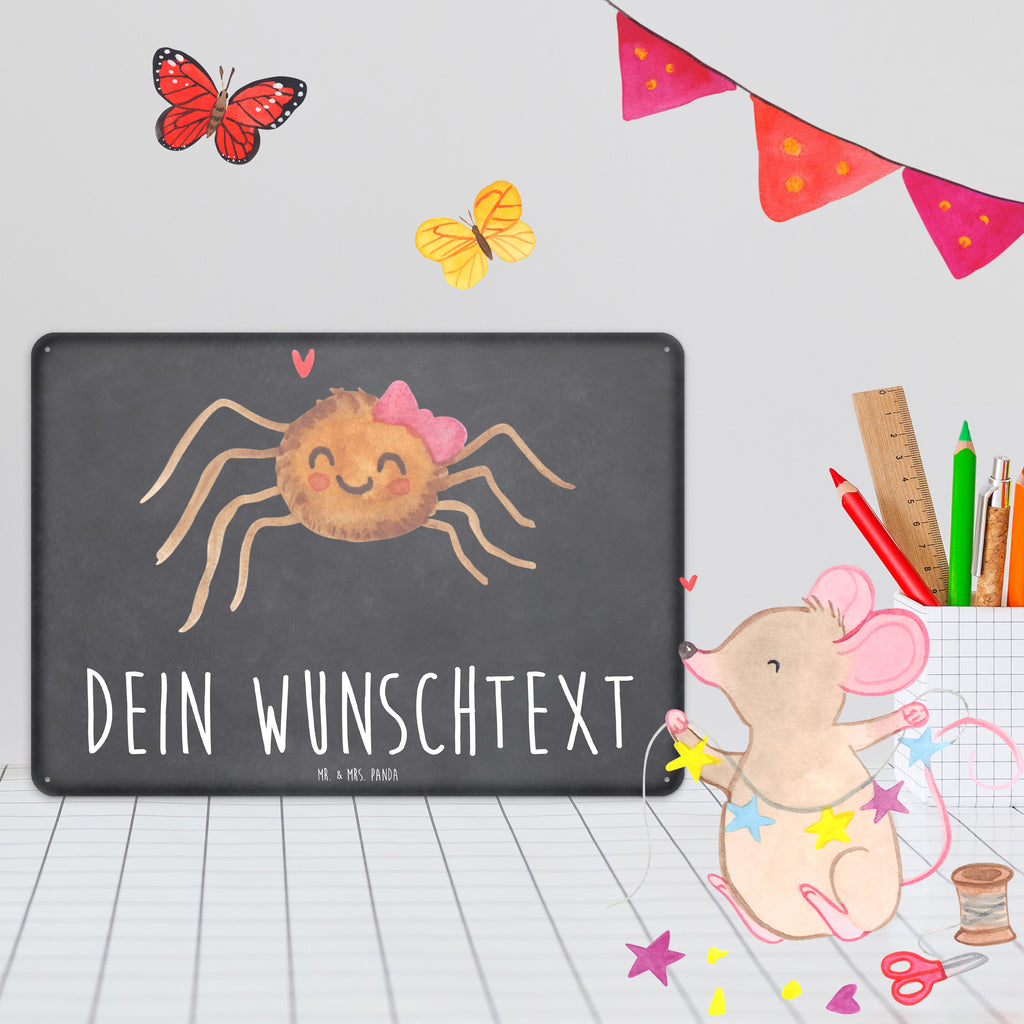 Personalisiertes Blechschild Spinne Agathe Freude Blechschild, Metallschild, Geschenk Schild, Schild, Magnet-Metall-Schild, Deko Schild, Wandschild, Wand-Dekoration, Türschild, Spinne Agathe, Spinne, Agathe, Videos, Merchandise, Viral, Viraler Hit, Trend, Beliebte Spinne