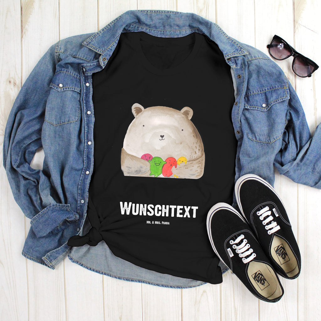 Personalisiertes T-Shirt Bär Gefühl T-Shirt Personalisiert, T-Shirt mit Namen, T-Shirt mit Aufruck, Männer, Frauen, Wunschtext, Bedrucken, Bär, Teddy, Teddybär, Wahnsinn, Verrückt, Durchgedreht