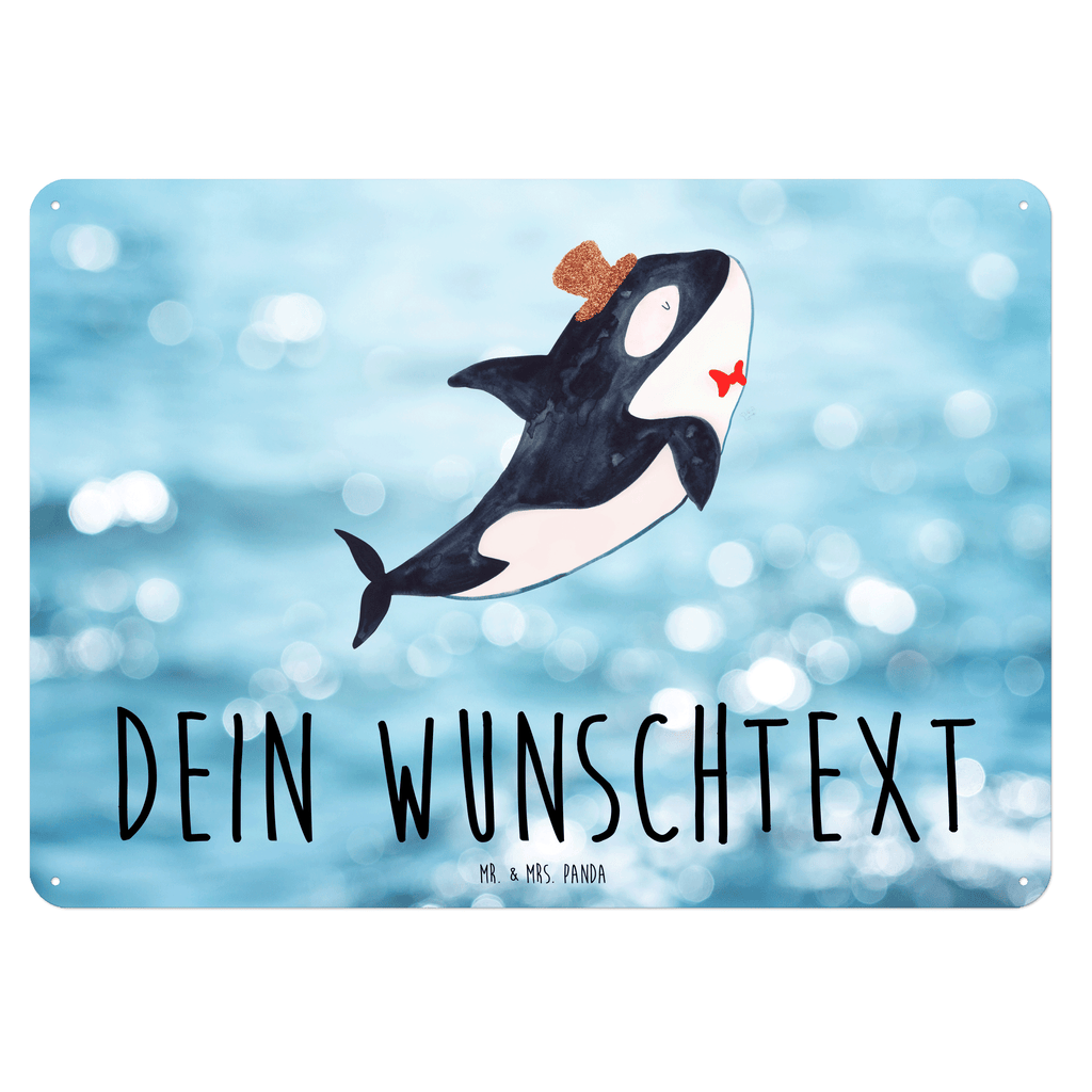 Personalisiertes Blechschild Orca Zylinder Blechschild, Metallschild, Geschenk Schild, Schild, Magnet-Metall-Schild, Deko Schild, Wandschild, Wand-Dekoration, Türschild, Meerestiere, Meer, Urlaub, Narwal, Glitter, Konfetti, Glitzer, Geburtstag, Feier, Fete, Fest, Glückwunsch, Orca