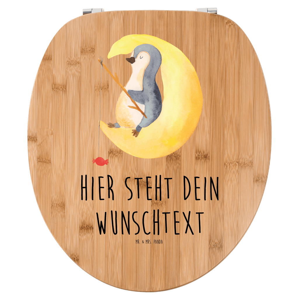 Personalisierter WC Sitz Motiv Pinguin Mond Personalisierte Klobrille, Personalisierter Klodeckel, Personalisierter Toilettendeckel, Personalisierter WC-Sitz, Toilettendeckel mit Namen, WC Sitz mit Namen, Pinguin, Pinguine, Spruch, schlafen, Nachtruhe, Einschlafen, Schlafzimmer, Schlafstörungen, Gästezimmer