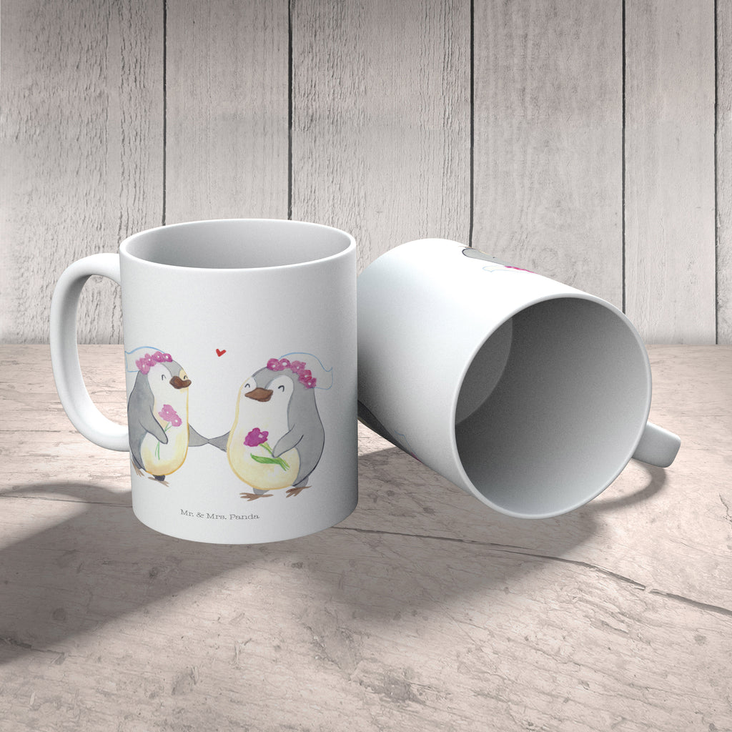 Tasse Pinguin Pärchen Lesbian Pride Tasse, Kaffeetasse, Teetasse, Becher, Kaffeebecher, Teebecher, Keramiktasse, Porzellantasse, Büro Tasse, Geschenk Tasse, Tasse Sprüche, Tasse Motive, Kaffeetassen, Tasse bedrucken, Designer Tasse, Cappuccino Tassen, Schöne Teetassen, Hochzeit, Hochzeitsgeschenk, Ehe, Hochzeitsfeier, Trauung, Trauungsgeschenk, Hochzeitskarte, Verlobungsfeier, Verlobungsgeschenk, Hochzeitsgeschenkideen, Hochzeitsgeschenke für Brautpaar