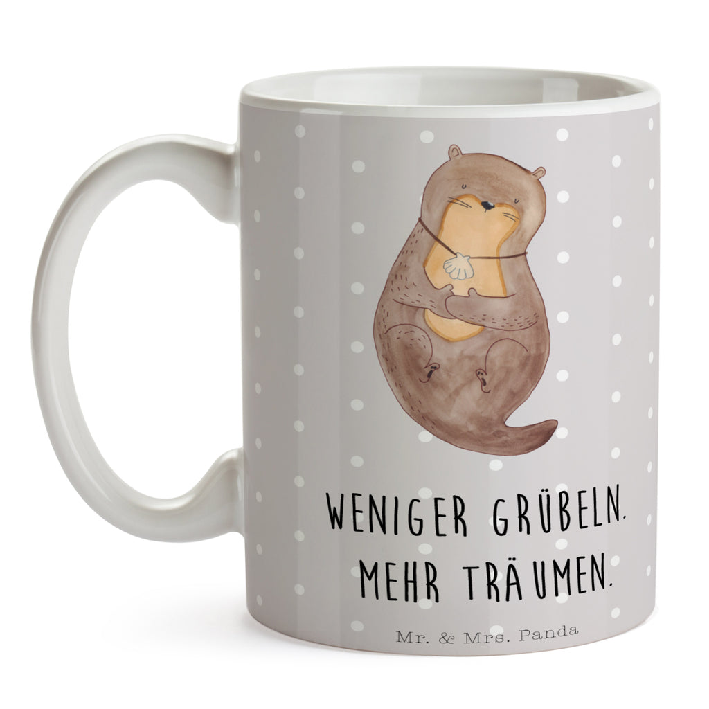 Tasse Otter Muschel Tasse, Kaffeetasse, Teetasse, Becher, Kaffeebecher, Teebecher, Keramiktasse, Porzellantasse, Büro Tasse, Geschenk Tasse, Tasse Sprüche, Tasse Motive, Kaffeetassen, Tasse bedrucken, Designer Tasse, Cappuccino Tassen, Schöne Teetassen, Otter, Fischotter, Seeotter, Otterliebe, grübeln, träumen, Motivation, Tagträumen, Büro