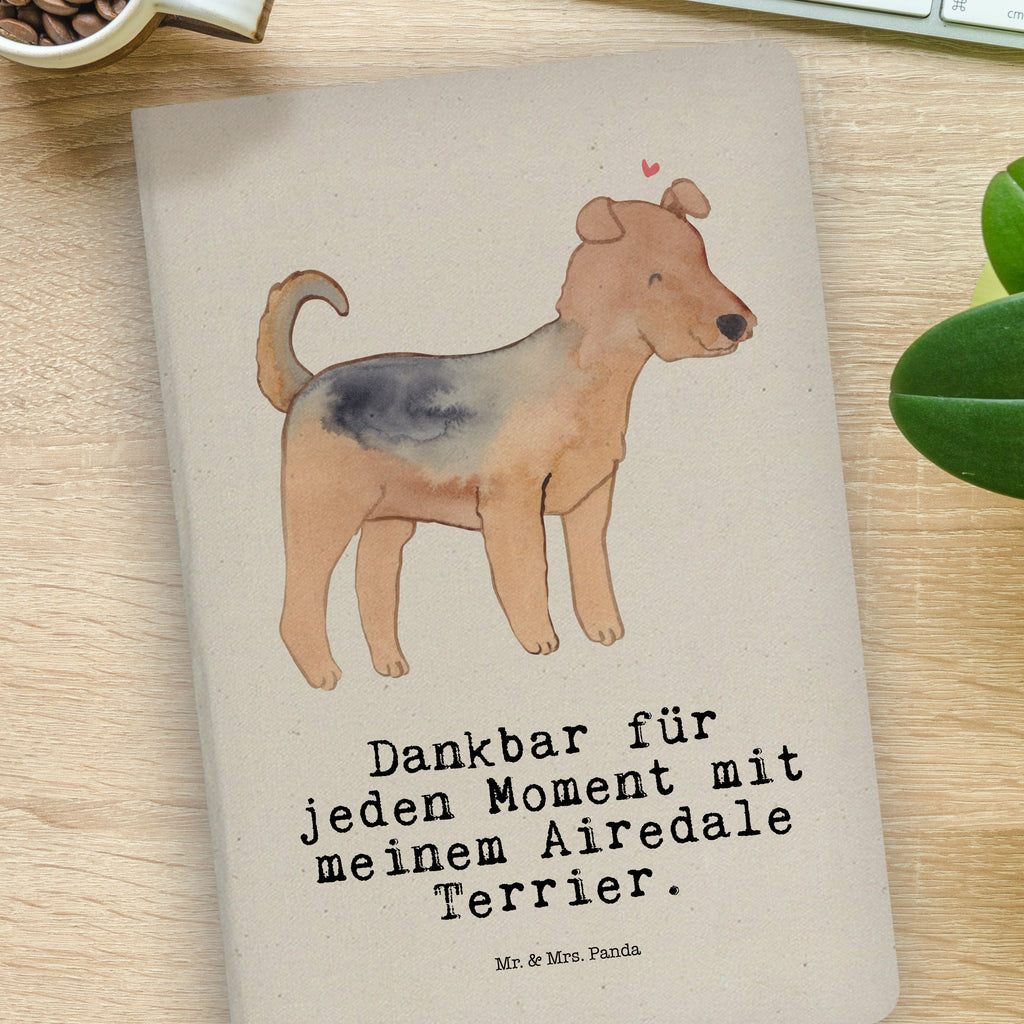 Baumwoll Notizbuch Airedale Terrier Moment Notizen, Eintragebuch, Tagebuch, Notizblock, Adressbuch, Journal, Kladde, Skizzenbuch, Notizheft, Schreibbuch, Schreibheft, Hund, Hunderasse, Rassehund, Hundebesitzer, Geschenk, Tierfreund, Schenken, Welpe, Airedale Terrier