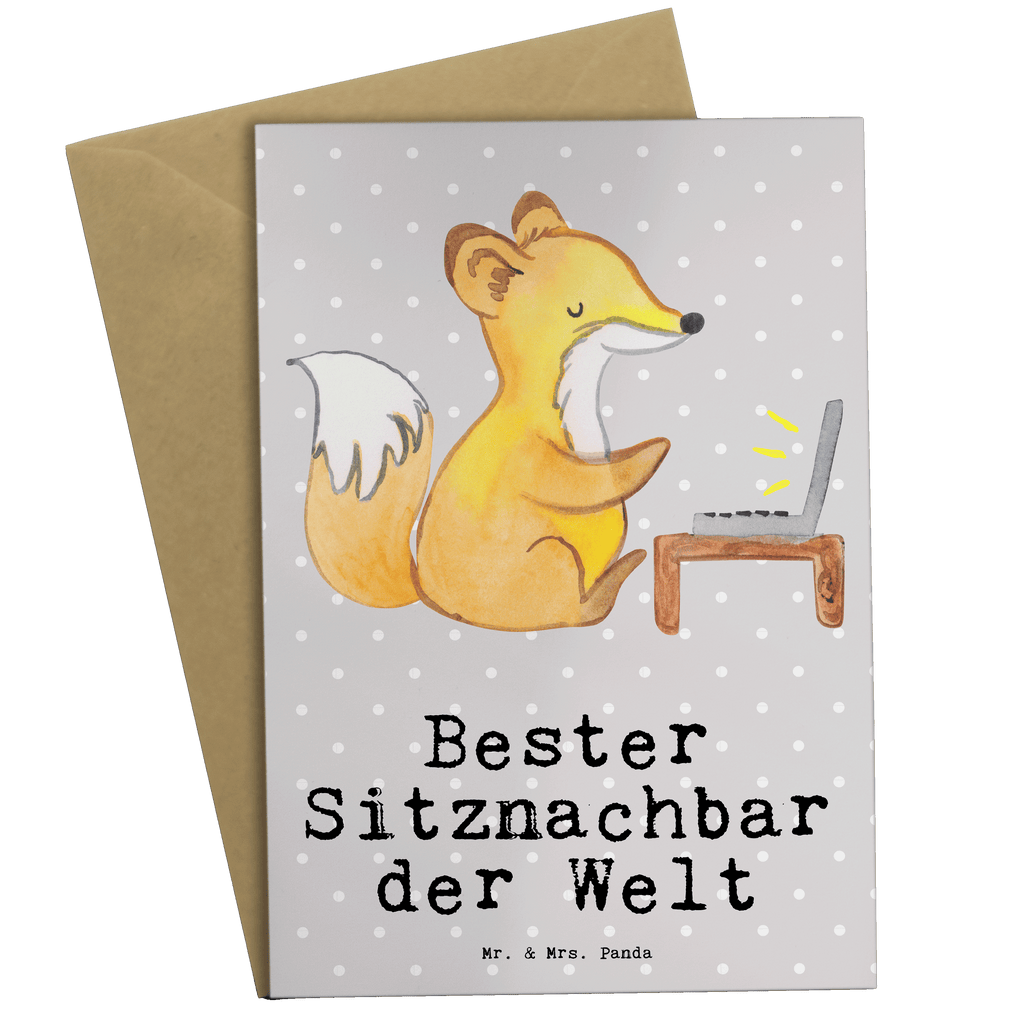 Grußkarte Fuchs Bester Sitznachbar der Welt Grußkarte, Klappkarte, Einladungskarte, Glückwunschkarte, Hochzeitskarte, Geburtstagskarte, Karte, Ansichtskarten, für, Dankeschön, Geschenk, Schenken, Geburtstag, Geburtstagsgeschenk, Geschenkidee, Danke, Bedanken, Mitbringsel, Freude machen, Geschenktipp, Sitznachbar, Stuhlnachbar, Nachbar, Uni, Universität, Seminar, Kommilitone, Tischnachbar, Schule, Mitschüler, Mitstudent, Hochschule