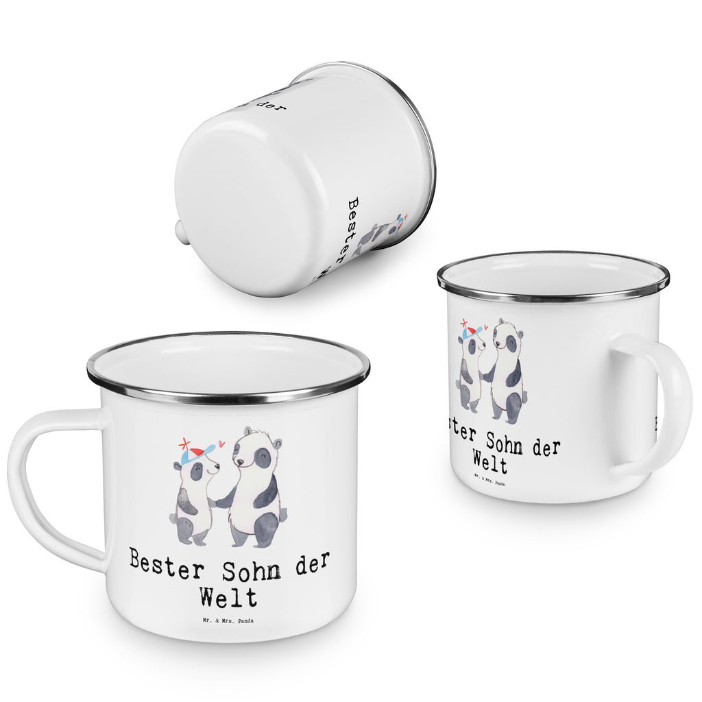 Camping Emaille Tasse Panda Bester Sohn der Welt Campingtasse, Trinkbecher, Metalltasse, Outdoor Tasse, Emaille Trinkbecher, Blechtasse Outdoor, Emaille Campingbecher, Edelstahl Trinkbecher, Metalltasse für Camping, Kaffee Blechtasse, Camping Tasse Metall, für, Dankeschön, Geschenk, Schenken, Geburtstag, Geburtstagsgeschenk, Geschenkidee, Danke, Bedanken, Mitbringsel, Freude machen, Geschenktipp, Sohn, Sohnemann, Söhnchen, Bube, Bub, Nachwuchs, Nachkomme, Kind, Familie, Vater, Belohnung