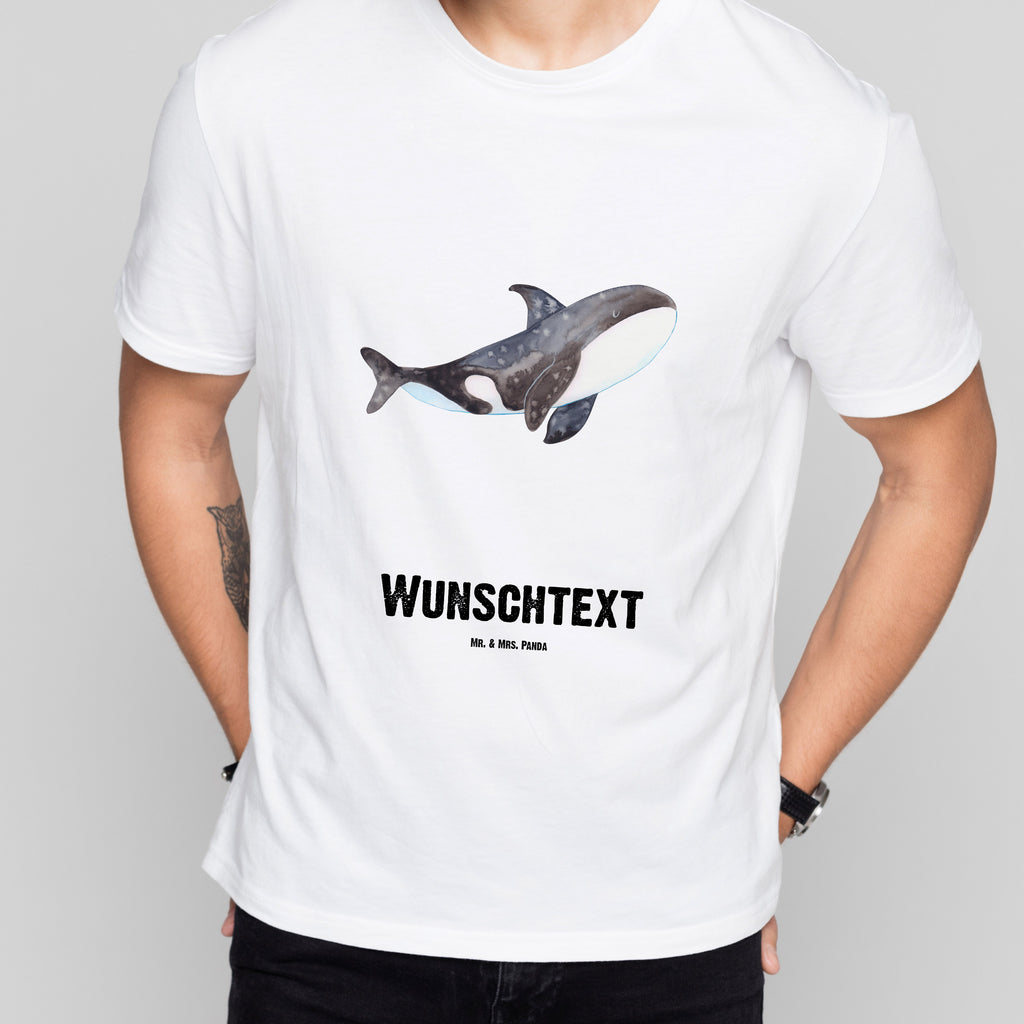 Personalisiertes T-Shirt Orca T-Shirt Personalisiert, T-Shirt mit Namen, T-Shirt mit Aufruck, Männer, Frauen, Wunschtext, Bedrucken, Meerestiere, Meer, Urlaub, Orca, Orcas, Killerwal, Wal, Möglichkeiten, Büro, Arbeit, Motivation, Selbstliebe, Neustart, Startup