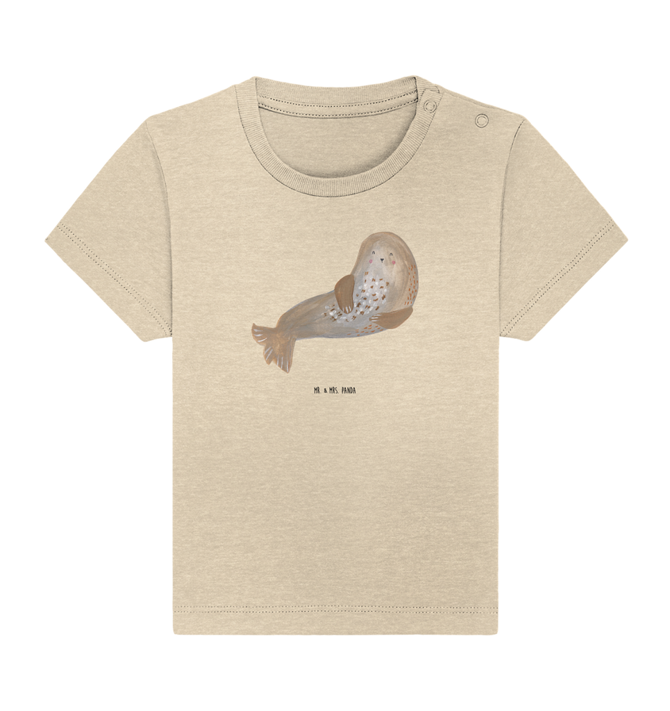 Organic Baby Shirt Robbe Lachen Baby T-Shirt, Jungen Baby T-Shirt, Mädchen Baby T-Shirt, Shirt, Tiermotive, Gute Laune, lustige Sprüche, Tiere, Robbe, Robben, Seehund, Strand, Meerestier, Ostsee, Nordsee