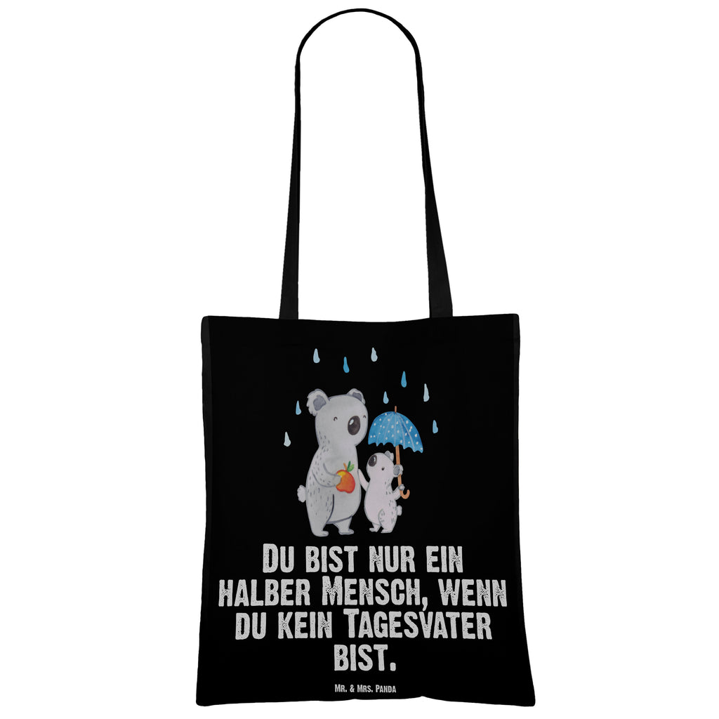 Tragetasche Tagesvater mit Herz Beuteltasche, Beutel, Einkaufstasche, Jutebeutel, Stoffbeutel, Tasche, Shopper, Umhängetasche, Strandtasche, Schultertasche, Stofftasche, Tragetasche, Badetasche, Jutetasche, Einkaufstüte, Laptoptasche, Beruf, Ausbildung, Jubiläum, Abschied, Rente, Kollege, Kollegin, Geschenk, Schenken, Arbeitskollege, Mitarbeiter, Firma, Danke, Dankeschön