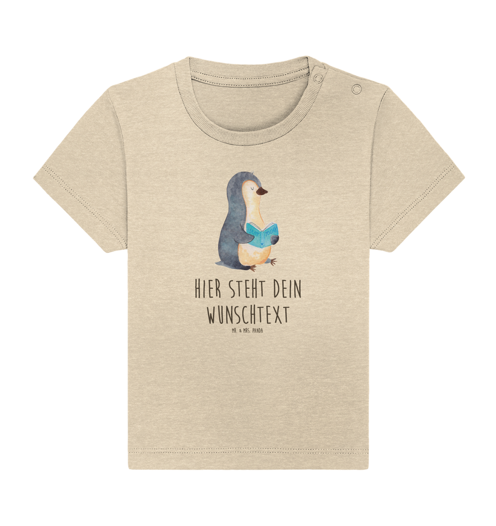 Personalisiertes Baby Shirt Pinguin Buch Personalisiertes Baby T-Shirt, Personalisiertes Jungen Baby T-Shirt, Personalisiertes Mädchen Baby T-Shirt, Personalisiertes Shirt, Pinguin, Pinguine, Buch, Lesen, Bücherwurm, Nichtstun, Faulenzen, Ferien, Urlaub, Freizeit