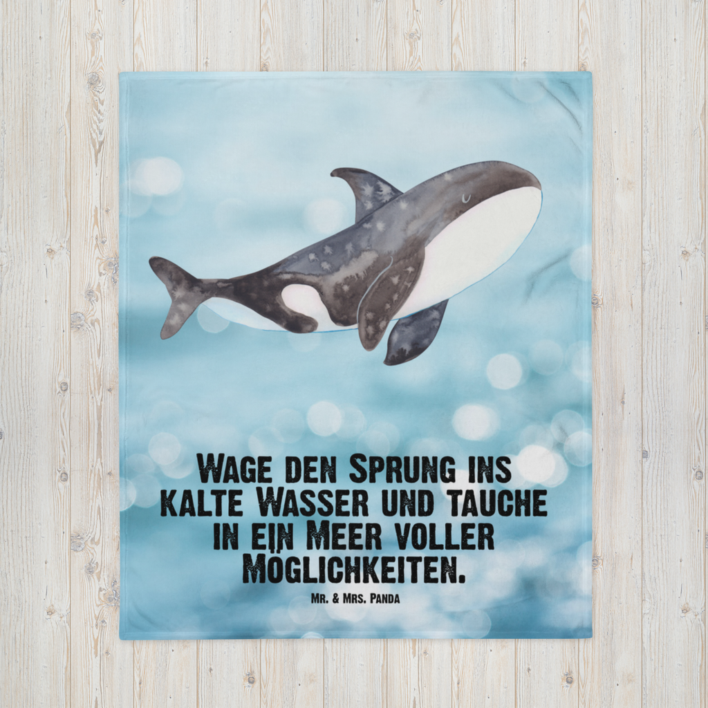 Babydecke Orca Babydecke, Babygeschenk, Geschenk Geburt, Babyecke Kuscheldecke, Krabbeldecke, Meerestiere, Meer, Urlaub, Orca, Orcas, Killerwal, Wal, Möglichkeiten, Büro, Arbeit, Motivation, Selbstliebe, Neustart, Startup