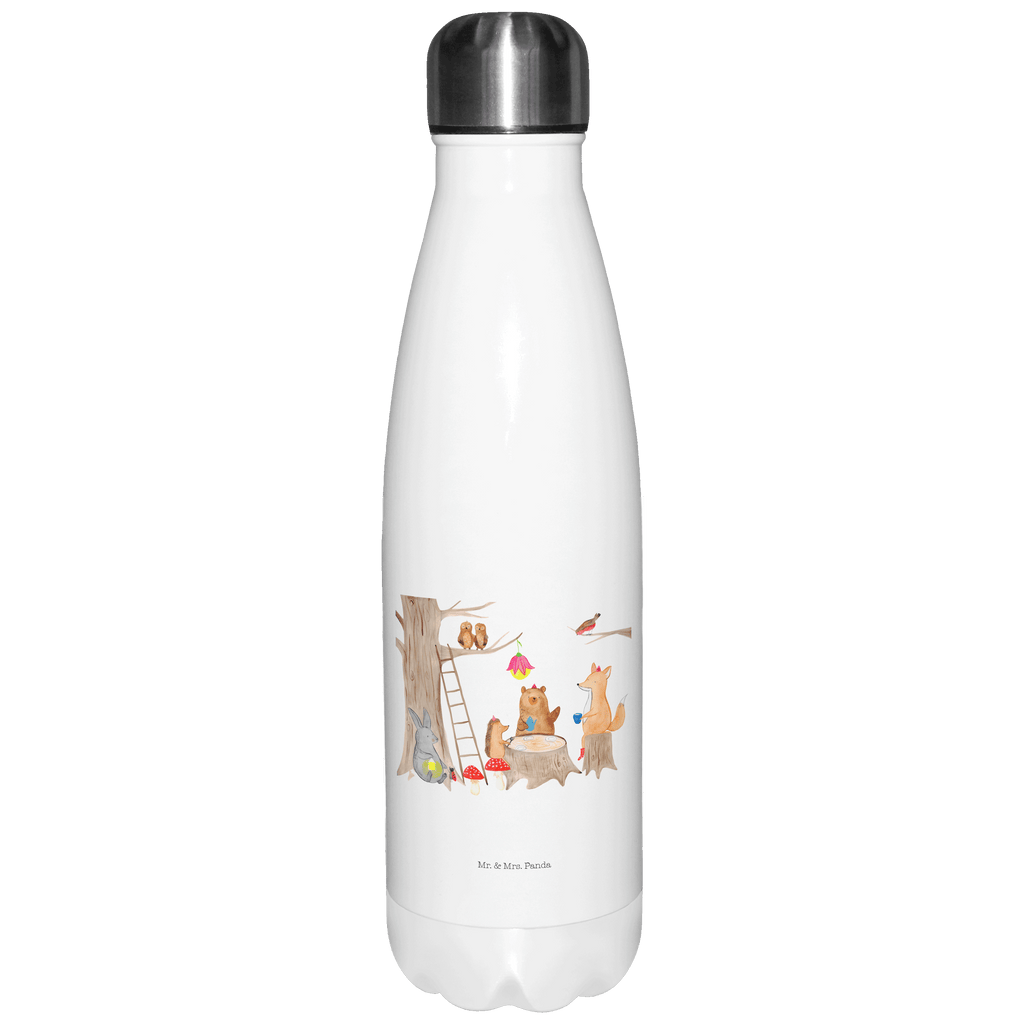 Thermosflasche Waldtiere Picknick Isolierflasche, Thermoflasche, Trinkflasche, Thermos, Edelstahl, Tiermotive, Gute Laune, lustige Sprüche, Tiere, Waldtiere, Picknick, Wald, Fuchs, Hase, Igel, Maus, Eichhörnchen