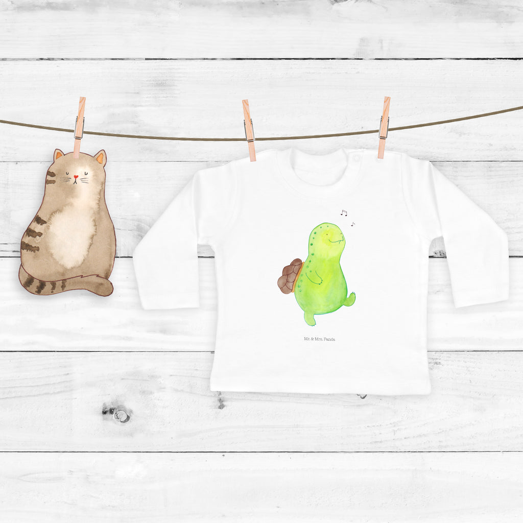 Baby Longsleeve Schildkröte pfeift Mädchen, Jungen, Baby, Langarm, Bio, Kleidung, Schildkröte, Schildi, Schildkröten, fröhlich, Glück, Motivation, Lebensfreude, Depression, Trennung, Neuanfang