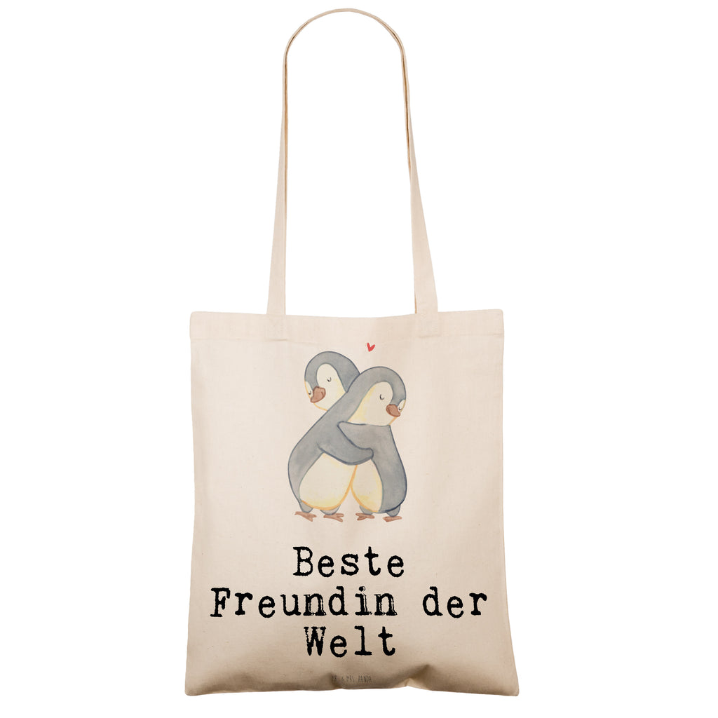 Tragetasche Pinguin Beste Freundin der Welt Beuteltasche, Beutel, Einkaufstasche, Jutebeutel, Stoffbeutel, Tasche, Shopper, Umhängetasche, Strandtasche, Schultertasche, Stofftasche, Tragetasche, Badetasche, Jutetasche, Einkaufstüte, Laptoptasche, für, Dankeschön, Geschenk, Schenken, Geburtstag, Geburtstagsgeschenk, Geschenkidee, Danke, Bedanken, Mitbringsel, Freude machen, Geschenktipp, Freundin, beste Freundin, Ehefrau, Frau, bae, bff, Freundinnen, Jahrestag, Freundschaft. Liebste, beste, Spruch