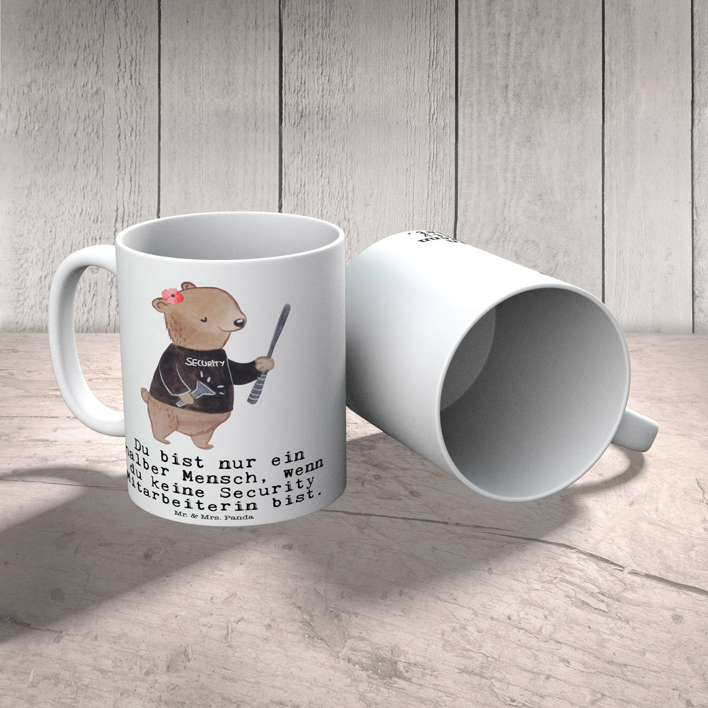 Tasse Security Mitarbeiterin mit Herz Tasse, Kaffeetasse, Teetasse, Becher, Kaffeebecher, Teebecher, Keramiktasse, Porzellantasse, Büro Tasse, Geschenk Tasse, Tasse Sprüche, Tasse Motive, Kaffeetassen, Tasse bedrucken, Designer Tasse, Cappuccino Tassen, Schöne Teetassen, Beruf, Ausbildung, Jubiläum, Abschied, Rente, Kollege, Kollegin, Geschenk, Schenken, Arbeitskollege, Mitarbeiter, Firma, Danke, Dankeschön