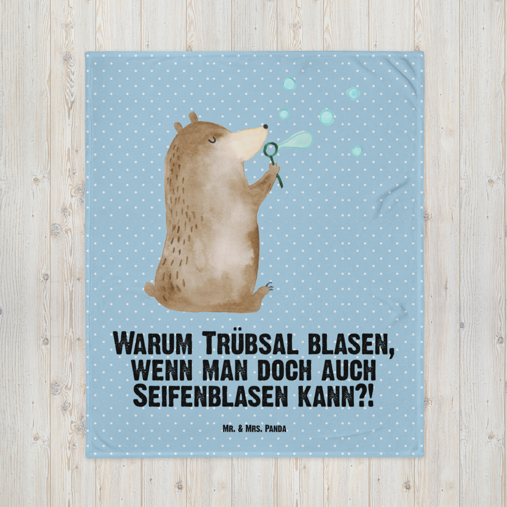 Babydecke Bär Seifenblasen Babydecke, Babygeschenk, Geschenk Geburt, Babyecke Kuscheldecke, Krabbeldecke, Bär, Teddy, Teddybär, Seifenblasen Bär Lustig Sein Glücklich Traurig Happy