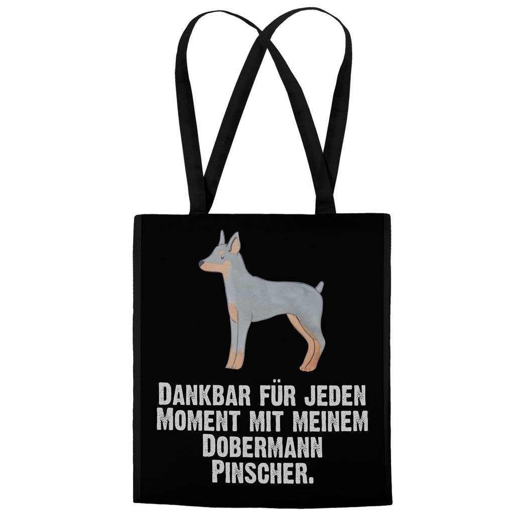 Tragetasche Dobermann Pinscher Moment Beuteltasche, Beutel, Einkaufstasche, Jutebeutel, Stoffbeutel, Hund, Hunderasse, Rassehund, Hundebesitzer, Geschenk, Tierfreund, Schenken, Welpe, Dobermann Pinscher