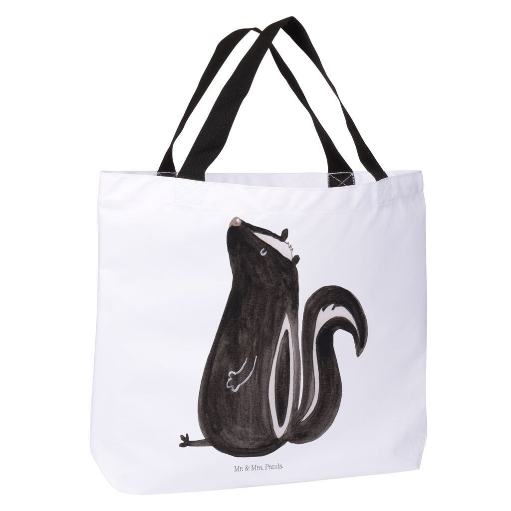 Shopper Stinktier sitzend Beutel, Einkaufstasche, Tasche, Strandtasche, Einkaufsbeutel, Shopper, Schultasche, Freizeittasche, Tragebeutel, Schulbeutel, Alltagstasche, Stinktier, Skunk, Wildtier, Raubtier, Stinker, Stinki, Spruch, Büro, Recht, Besserwisser