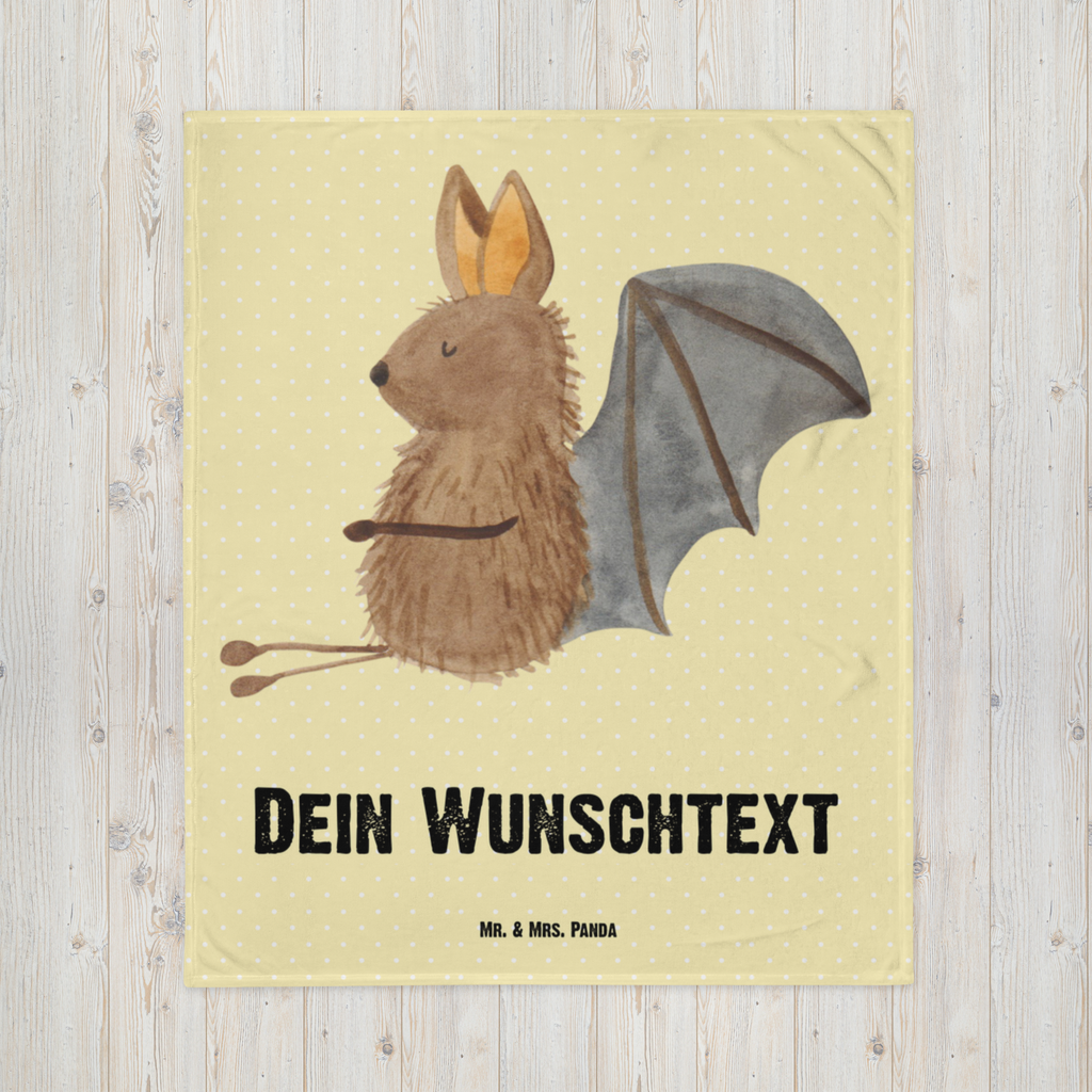 Personalisierte Decke Fledermaus sitzend Personalisierte Decke, Decke mit Namen, Kuscheldecke mit Namen, Decke bedrucken, Kuscheldecke bedrucken, Tiermotive, Gute Laune, lustige Sprüche, Tiere, Fledermaus, Fledermäuse, Motivation, entspannen