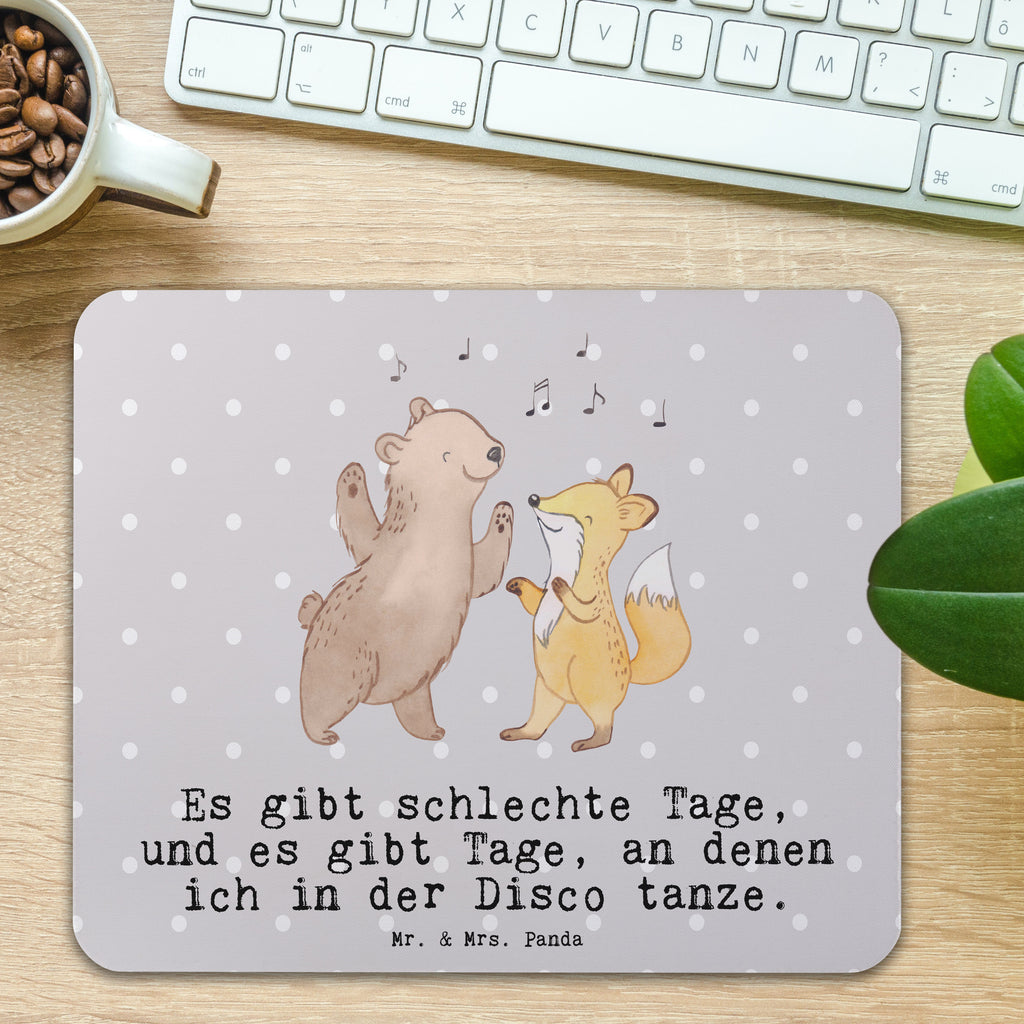 Mauspad Bär & Fuchs Disco Tage Mousepad, Computer zubehör, Büroausstattung, PC Zubehör, Arbeitszimmer, Mauspad, Einzigartiges Mauspad, Designer Mauspad, Mausunterlage, Mauspad Büro, Geschenk, Sport, Sportart, Hobby, Schenken, Danke, Dankeschön, Auszeichnung, Gewinn, Sportler, Disco, Clubs, Tanzen, Feiern, Clubbing, Tanzstimmung, Nachtclub