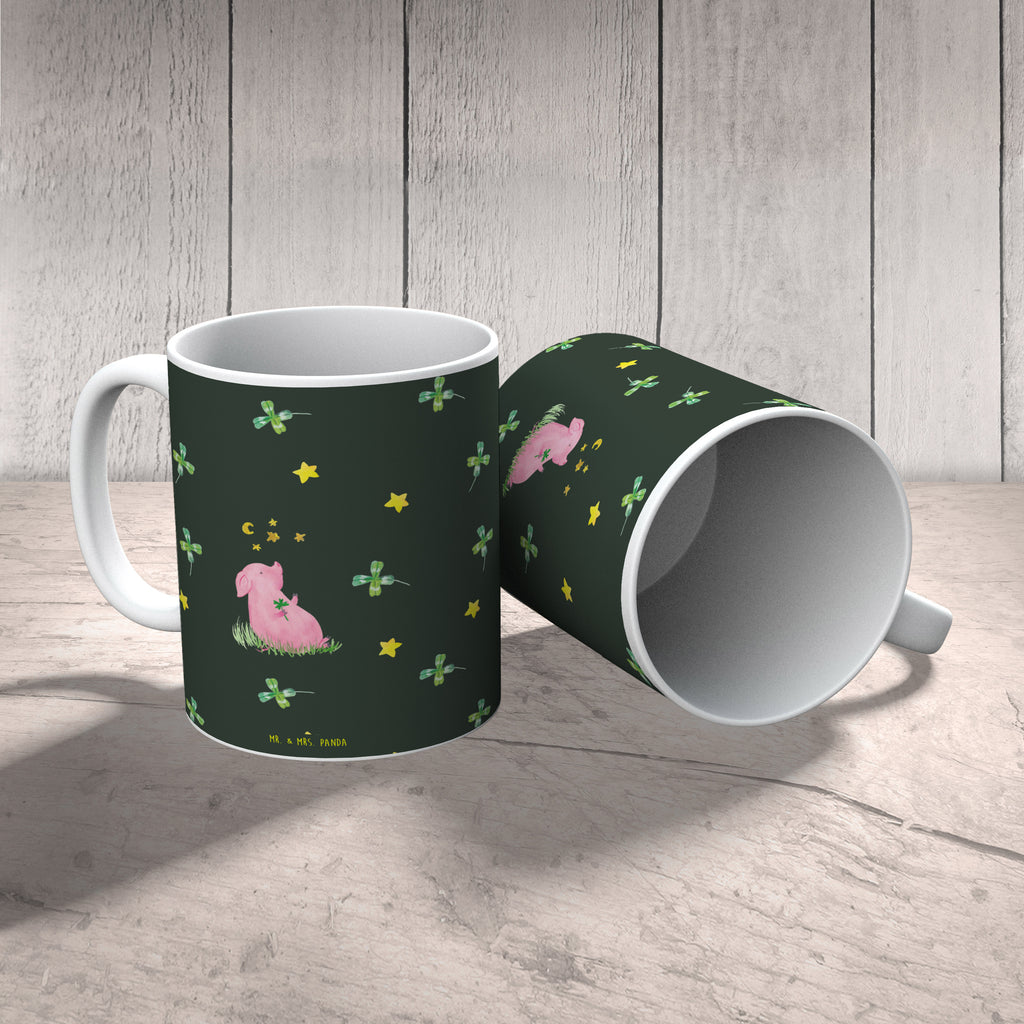 Tasse Schwein Glück Muster Tasse, Kaffeetasse, Teetasse, Becher, Kaffeebecher, Teebecher, Keramiktasse, Porzellantasse, Büro Tasse, Geschenk Tasse, Tasse Sprüche, Tasse Motive, Kaffeetassen, Tasse bedrucken, Designer Tasse, Cappuccino Tassen, Schöne Teetassen, Tiermotive, Gute Laune, lustige Sprüche, Tiere, Glücksschwein. Glück, Schwein, Schweinchen, Sterne, Sernchen, Ziele, Träume, Motivation, Glücksbringer