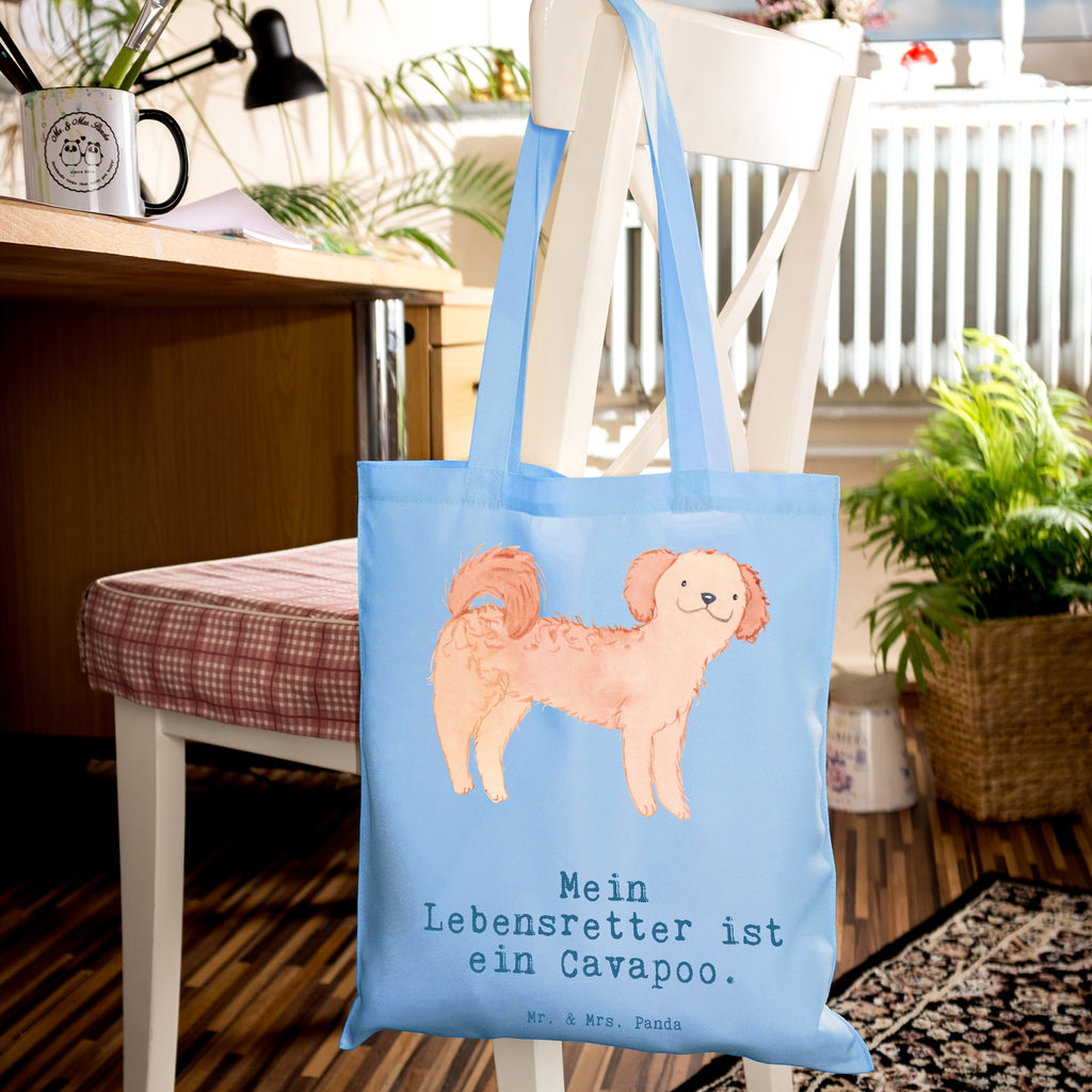 Tragetasche Cavapoo Lebensretter Beuteltasche, Beutel, Einkaufstasche, Jutebeutel, Stoffbeutel, Tasche, Shopper, Umhängetasche, Strandtasche, Schultertasche, Stofftasche, Tragetasche, Badetasche, Jutetasche, Einkaufstüte, Laptoptasche, Hund, Hunderasse, Rassehund, Hundebesitzer, Geschenk, Tierfreund, Schenken, Welpe, Cavapoo, Cavoodle