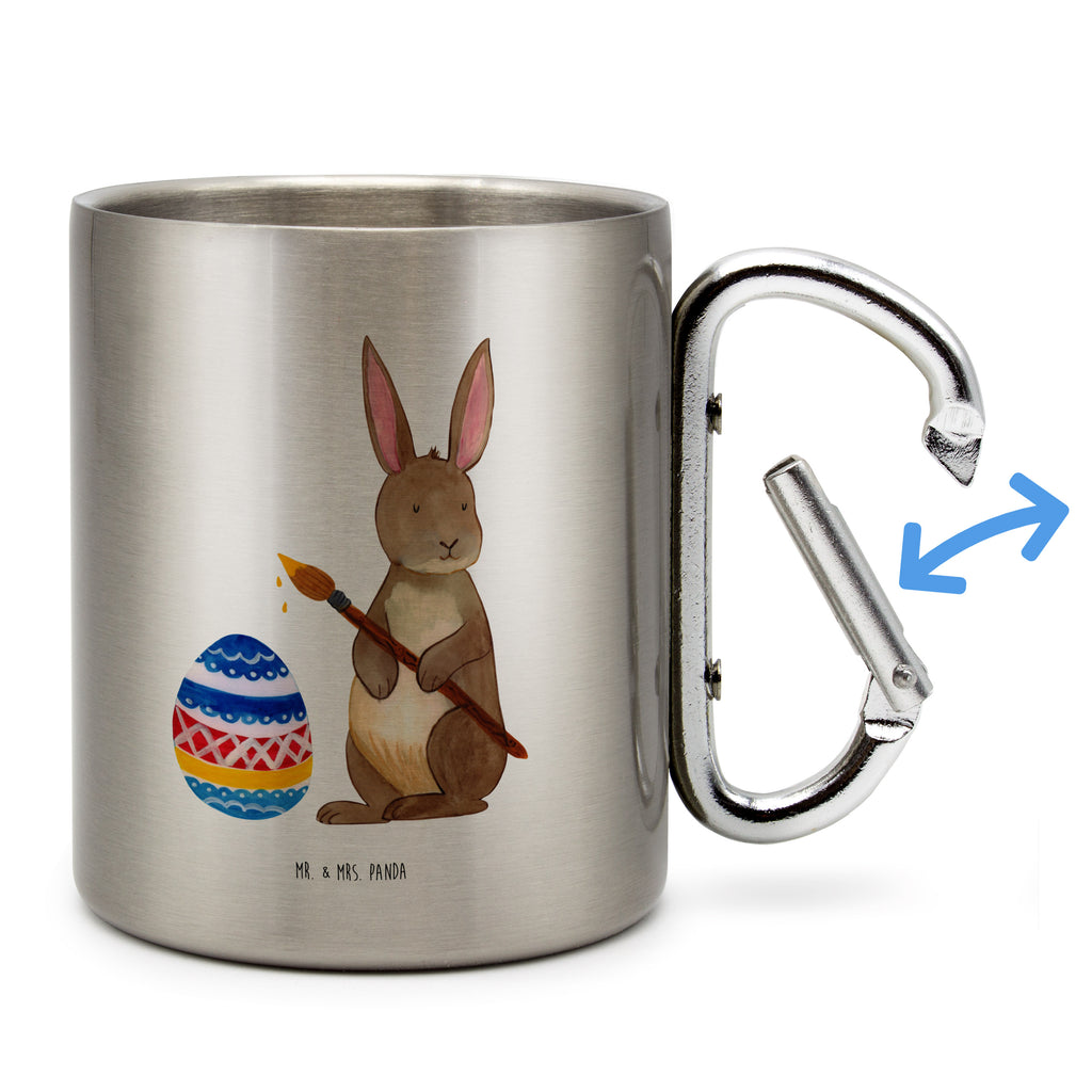 Edelstahlbecher Hase Eiermalen Edelstahltasse, Karabiner, Edelstahlbecher, Outdoor, Camping, Tasse, Becher, Ostern, Osterhase, Ostergeschenke, Osternest, Osterdeko, Geschenke zu Ostern, Ostern Geschenk, Ostergeschenke Kinder, Ostern Kinder, Frohe Ostern, Ostergrüße, Osterblume, Osterei, bemalte Ostereier, Hase, Kaninchen, Eiermalen