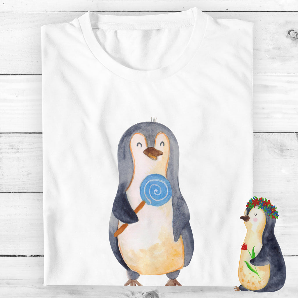 Personalisiertes T-Shirt Pinguin Lolli T-Shirt Personalisiert, T-Shirt mit Namen, T-Shirt mit Aufruck, Männer, Frauen, Wunschtext, Bedrucken, Pinguin, Pinguine, Lolli, Süßigkeiten, Blödsinn, Spruch, Rebell, Gauner, Ganove, Rabauke