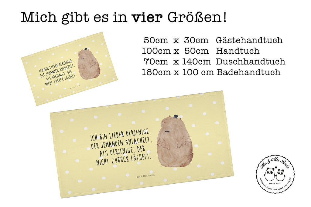 Handtuch Murmeltier Handtuch, Badehandtuch, Badezimmer, Handtücher, groß, Kinder, Baby, Tiermotive, Gute Laune, lustige Sprüche, Tiere, Murmeltier, Knigge, Fröhlichkeit, Freundlichkeit, Respekt, Anstand