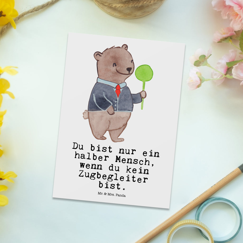 Postkarte Zugbegleiter mit Herz Postkarte, Karte, Geschenkkarte, Grußkarte, Einladung, Ansichtskarte, Geburtstagskarte, Einladungskarte, Dankeskarte, Ansichtskarten, Einladung Geburtstag, Einladungskarten Geburtstag, Beruf, Ausbildung, Jubiläum, Abschied, Rente, Kollege, Kollegin, Geschenk, Schenken, Arbeitskollege, Mitarbeiter, Firma, Danke, Dankeschön