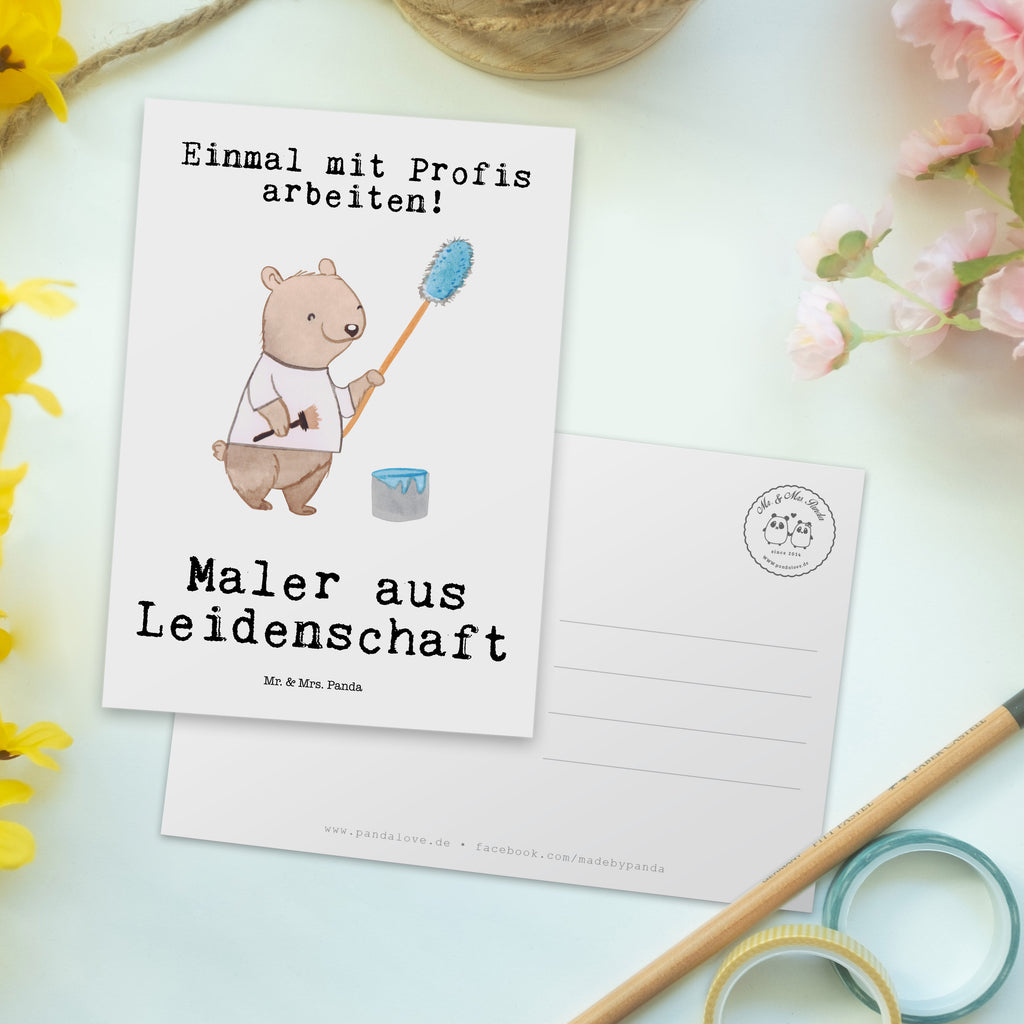 Postkarte Maler aus Leidenschaft Postkarte, Karte, Geschenkkarte, Grußkarte, Einladung, Ansichtskarte, Geburtstagskarte, Einladungskarte, Dankeskarte, Beruf, Ausbildung, Jubiläum, Abschied, Rente, Kollege, Kollegin, Geschenk, Schenken, Arbeitskollege, Mitarbeiter, Firma, Danke, Dankeschön, Maler, Malermeister, Gesellenprüfung, Meisterprüfung, Malerbetrieb