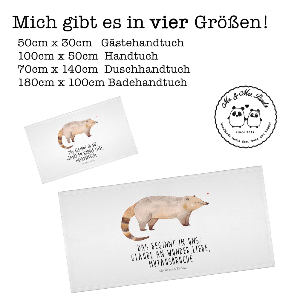 Handtuch Nasenbär Handtuch, Badehandtuch, Badezimmer, Handtücher, groß, Kinder, Baby, Tiermotive, Gute Laune, lustige Sprüche, Tiere, Nasenbär, Nasenbären, Rüsselbär, Bär