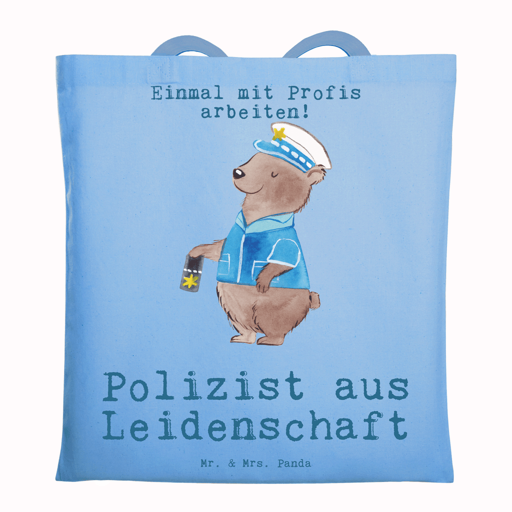 Tragetasche Polizist aus Leidenschaft Beuteltasche, Beutel, Einkaufstasche, Jutebeutel, Stoffbeutel, Tasche, Shopper, Umhängetasche, Strandtasche, Schultertasche, Stofftasche, Tragetasche, Badetasche, Jutetasche, Einkaufstüte, Laptoptasche, Beruf, Ausbildung, Jubiläum, Abschied, Rente, Kollege, Kollegin, Geschenk, Schenken, Arbeitskollege, Mitarbeiter, Firma, Danke, Dankeschön, Polizist, Polizeibeamter, Wachmann, Cop, Polizei, Studium