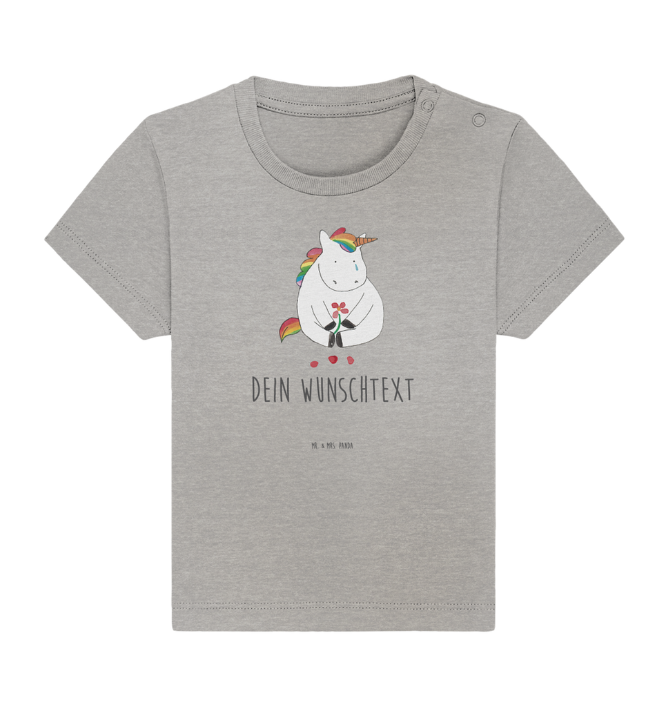 Personalisiertes Baby Shirt Einhorn Traurig Personalisiertes Baby T-Shirt, Personalisiertes Jungen Baby T-Shirt, Personalisiertes Mädchen Baby T-Shirt, Personalisiertes Shirt, Einhorn, Einhörner, Einhorn Deko, Pegasus, Unicorn, Glitzer, Trösten. Freundschaft, Freunde, Liebe, Trauer, Grußkarte, Blume