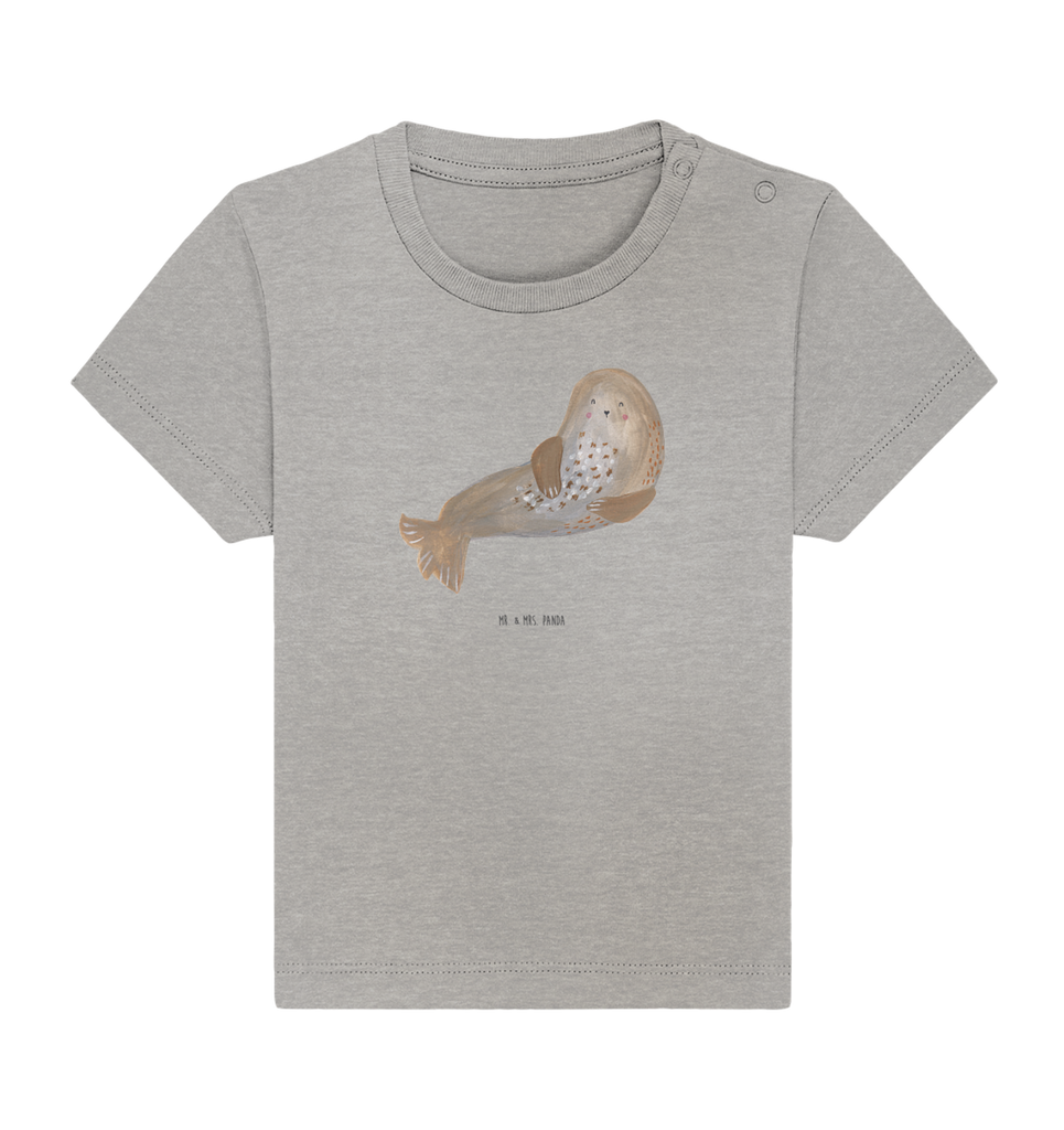 Organic Baby Shirt Robbe Lachen Baby T-Shirt, Jungen Baby T-Shirt, Mädchen Baby T-Shirt, Shirt, Tiermotive, Gute Laune, lustige Sprüche, Tiere, Robbe, Robben, Seehund, Strand, Meerestier, Ostsee, Nordsee