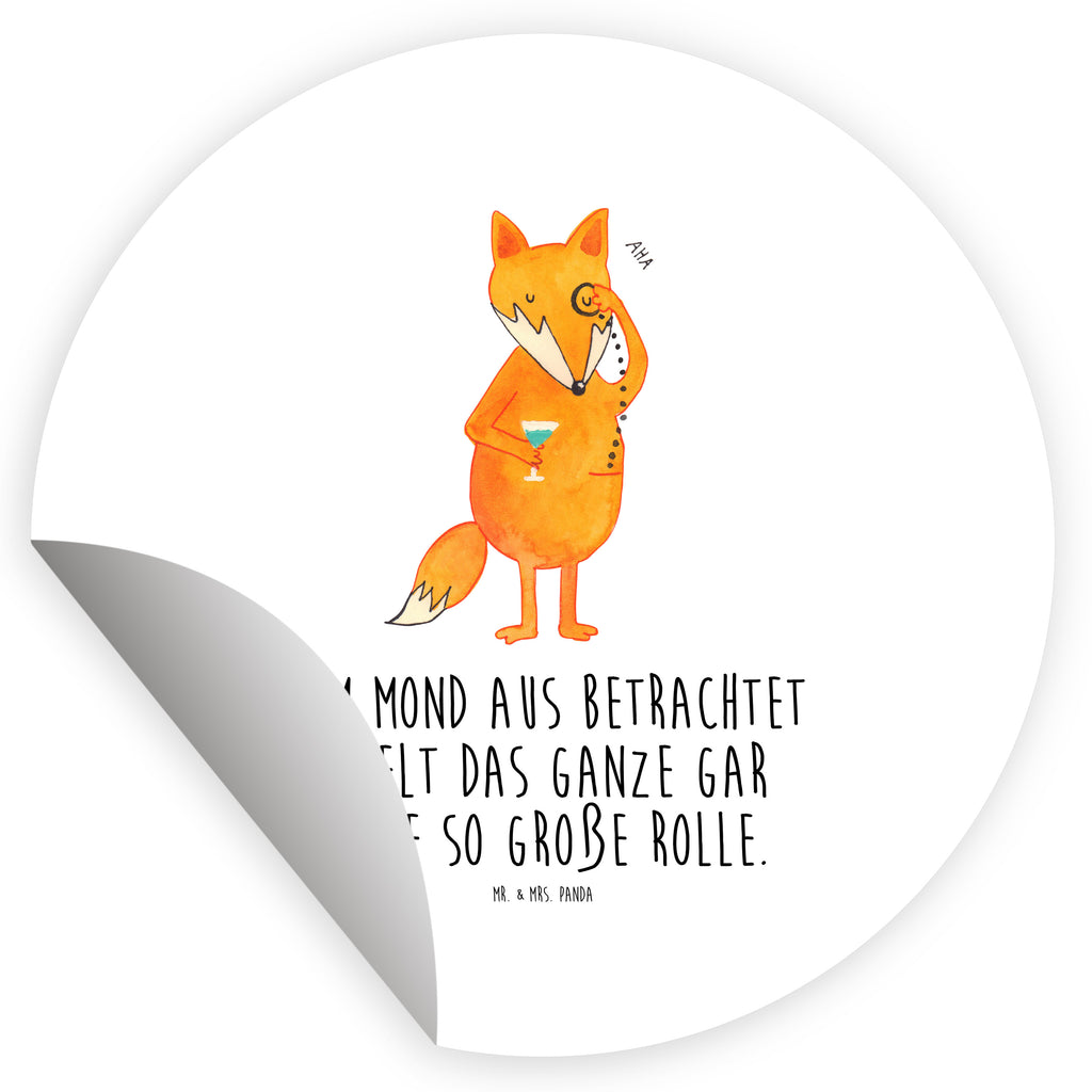 Rund Aufkleber Fuchs Lord Sticker, Aufkleber, Etikett, Fuchs, Füchse, tröstende Worte, Spruch lustig, Liebeskummer Geschenk, Motivation Spruch, Problemlösung