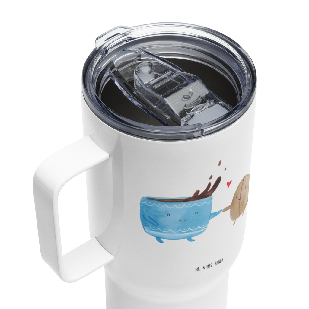 XXL Thermobecher Kaffee Bohne Thermobecher, XL Thermobecher, Reisebecher, XL Reisetasse, Großer Thermobecher, Autobecher, Jumbo Becher, Tiermotive, Gute Laune, lustige Sprüche, Tiere, Kaffee, Kaffeebohne, Genuss, Zufriedenheit, Glück