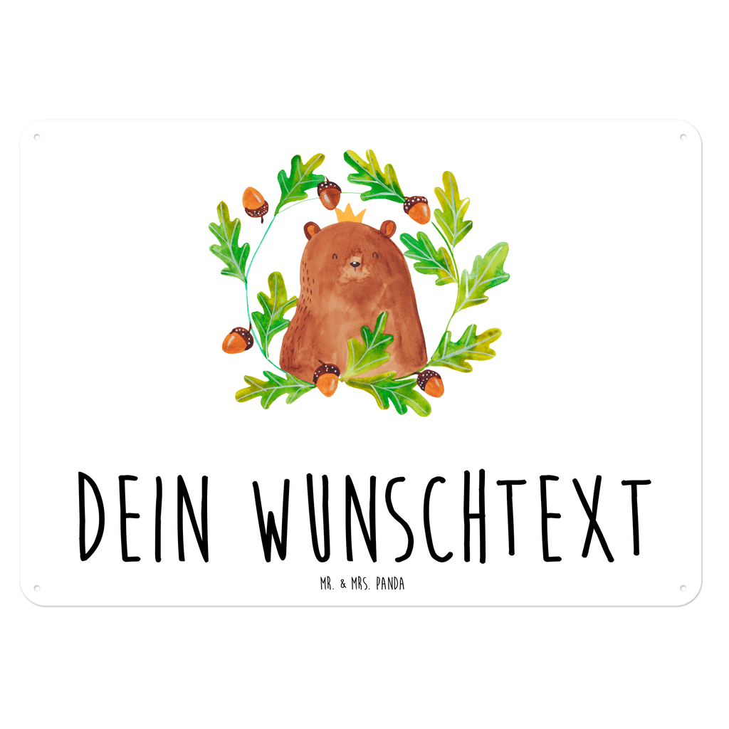 Personalisiertes Blechschild Bär König Blechschild, Metallschild, Geschenk Schild, Schild, Magnet-Metall-Schild, Deko Schild, Wandschild, Wand-Dekoration, Türschild, Bär, Teddy, Teddybär, Papa, Papa Bär, bester Vater, bester Papa, weltbester Papa, Vatertag, Vater, Dad, Daddy, Papi