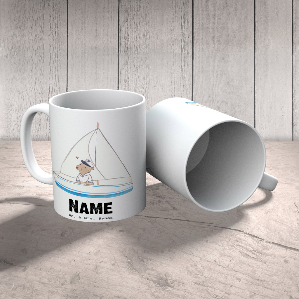 Personalisierte Tasse Bär Segeln Tage Personalisierte Tasse, Namenstasse, Wunschname, Personalisiert, Tasse, Namen, Drucken, Tasse mit Namen, Geschenk, Sport, Sportart, Hobby, Schenken, Danke, Dankeschön, Auszeichnung, Gewinn, Sportler, segeln, Segeltörn, Segelboot, Segelschule, Yachtclub