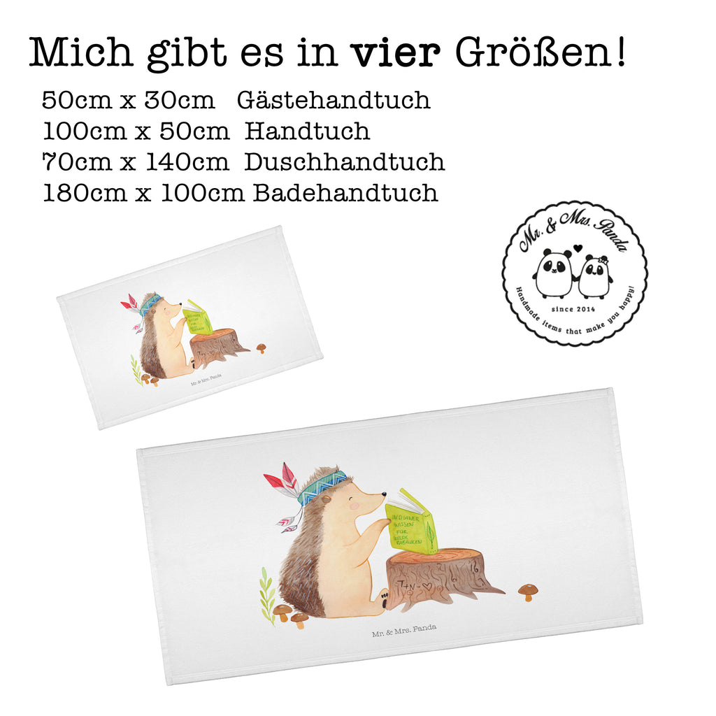 Handtuch Igel Indianer Gästetuch, Reisehandtuch, Sport Handtuch, Frottier, Kinder Handtuch, Waldtiere, Tiere, Igel, Indianer, Abenteuer, Lagerfeuer, Camping