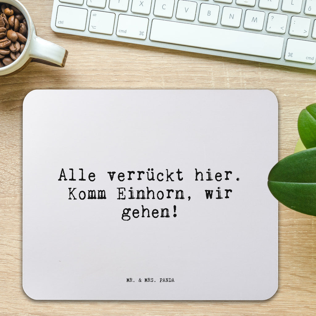 Mauspad Sprüche und Zitate Alle verrückt hier. Komm Einhorn, wir gehen! Mousepad, Computer zubehör, Büroausstattung, PC Zubehör, Arbeitszimmer, Mauspad, Einzigartiges Mauspad, Designer Mauspad, Mausunterlage, Mauspad Büro, Spruch, Sprüche, lustige Sprüche, Weisheiten, Zitate, Spruch Geschenke, Spruch Sprüche Weisheiten Zitate Lustig Weisheit Worte