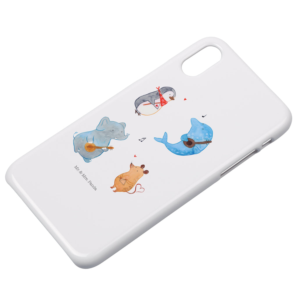 Handyhülle Big Band Handyhülle, Handycover, Cover, Handy, Hülle, Iphone 10, Iphone X, Tiermotive, Gute Laune, lustige Sprüche, Tiere, Hund, Pinguin, Maus, Elefant, Delfin, Gitarre, Band, Triangel, Musikanten, Musik