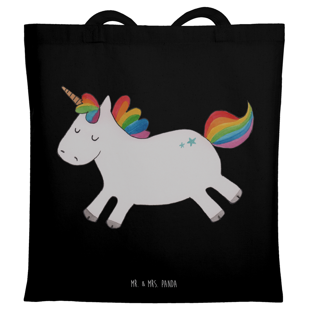 Tragetasche Einhorn Happy Beuteltasche, Beutel, Einkaufstasche, Jutebeutel, Stoffbeutel, Tasche, Shopper, Umhängetasche, Strandtasche, Schultertasche, Stofftasche, Tragetasche, Badetasche, Jutetasche, Einkaufstüte, Laptoptasche, Einhorn, Einhörner, Einhorn Deko, Pegasus, Unicorn, glücklich, fröhlich, Spaß, Freude, Lebensfreude, witzig, spannend, Lächeln, Lachen